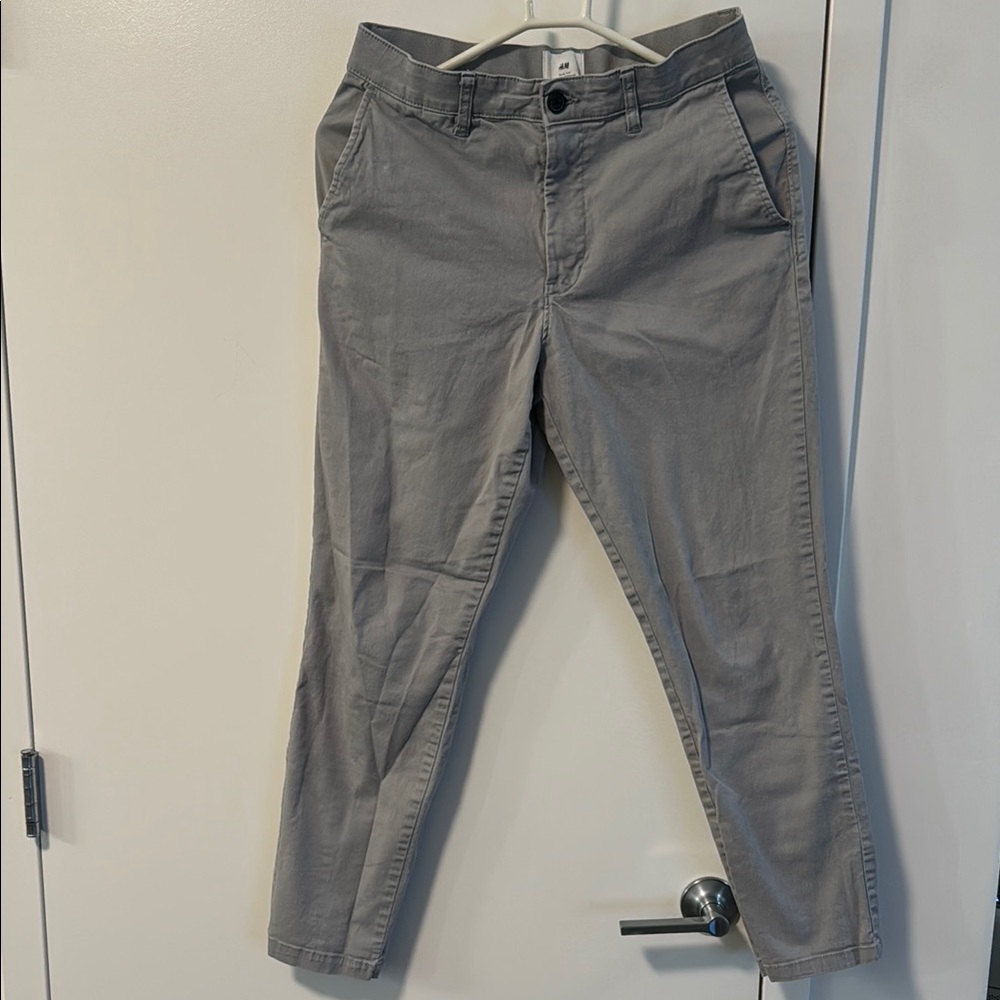 Gray Casual Pants